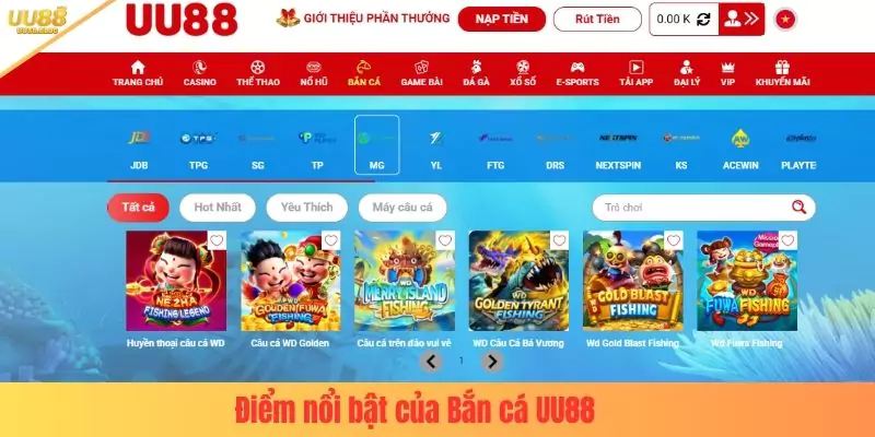 Điểm nổi bật của Bắn cá UU88